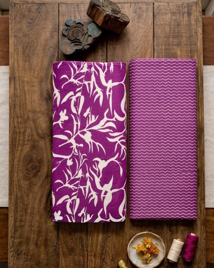 Procion printed cotton fabric