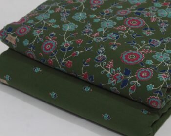 Cambric Cotton Printed Unstitched 2 Piece Suit Set Fabric | YT-2P-008