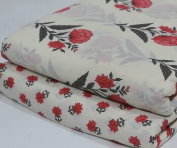 Cambric Cotton Printed Unstitched 2 Piece Suit Set Fabric | YT-2P-033