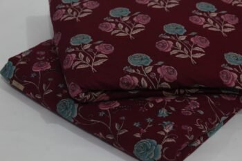 Cambric Cotton Printed Unstitched 2 Piece Suit Set Fabric | YT-2P-037