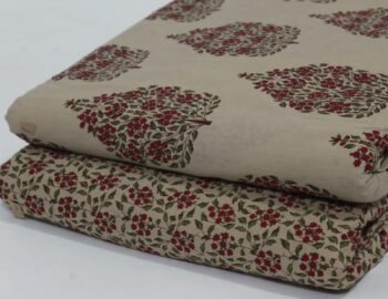 Cambric Cotton Printed Unstitched 2 Piece Suit Set Fabric | YT-2P-040